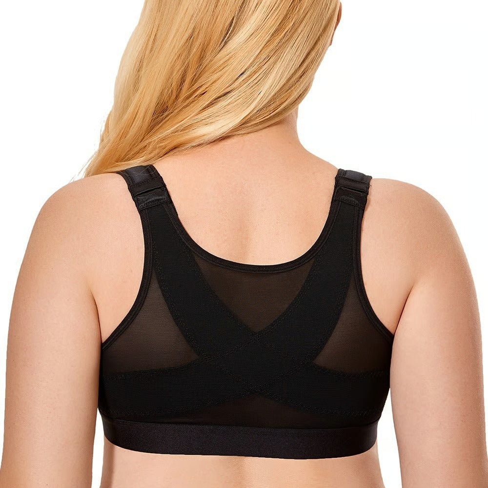 🔥LAST DAY 50% OFF--Front closure design, easy to put on and take off,Multifunctional Support Shaping Posture Corrector Wireless bra (with adjustable shoulder straps)