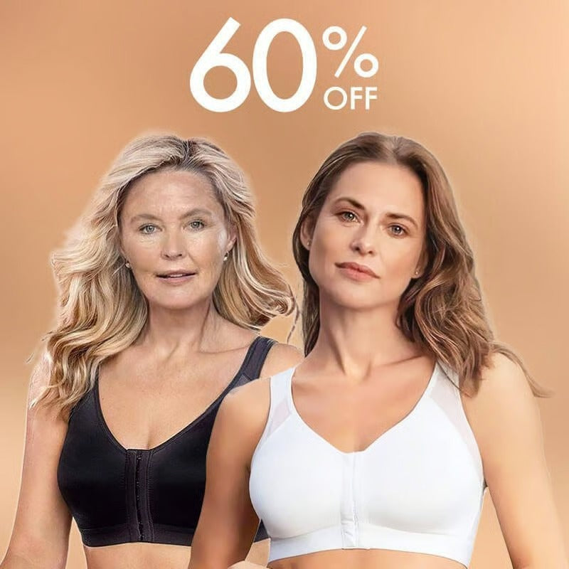 🔥LAST DAY 50% OFF--Front closure design, easy to put on and take off,Multifunctional Support Shaping Posture Corrector Wireless bra (with adjustable shoulder straps)