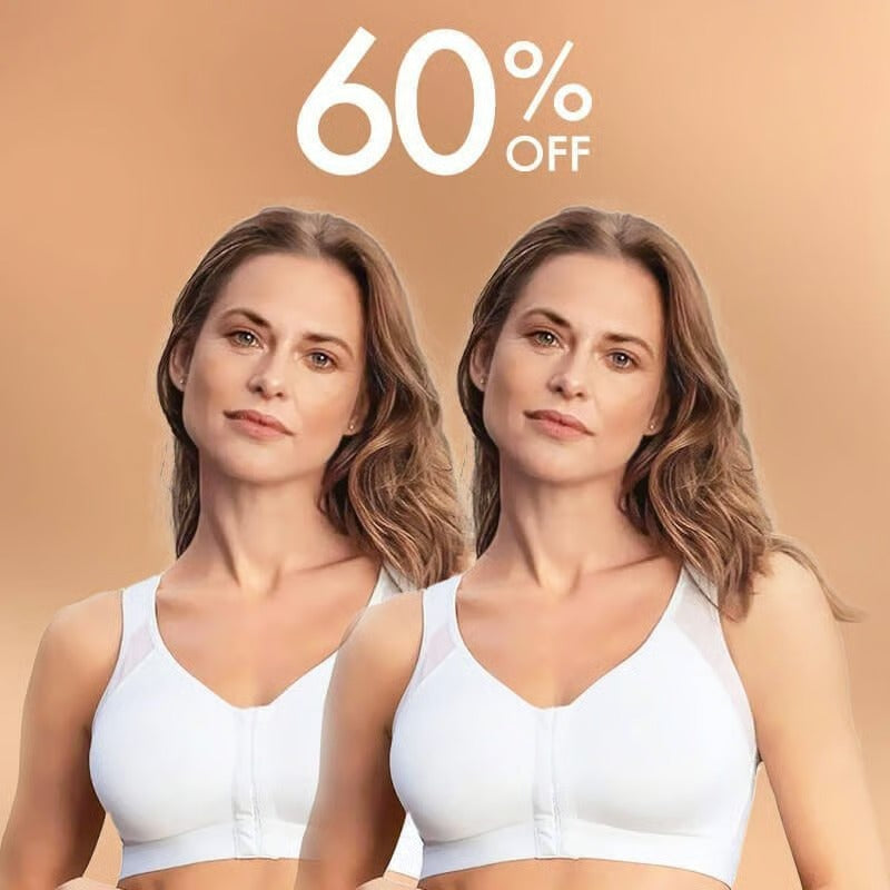 🔥LAST DAY 50% OFF--Front closure design, easy to put on and take off,Multifunctional Support Shaping Posture Corrector Wireless bra (with adjustable shoulder straps)