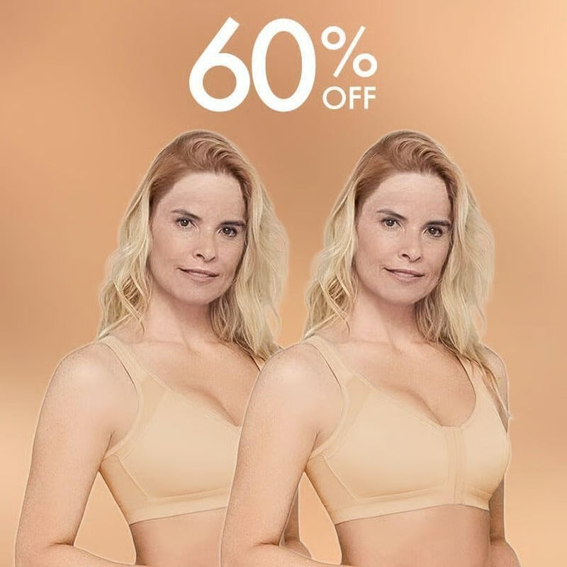 🔥LAST DAY 50% OFF--Front closure design, easy to put on and take off,Multifunctional Support Shaping Posture Corrector Wireless bra (with adjustable shoulder straps)