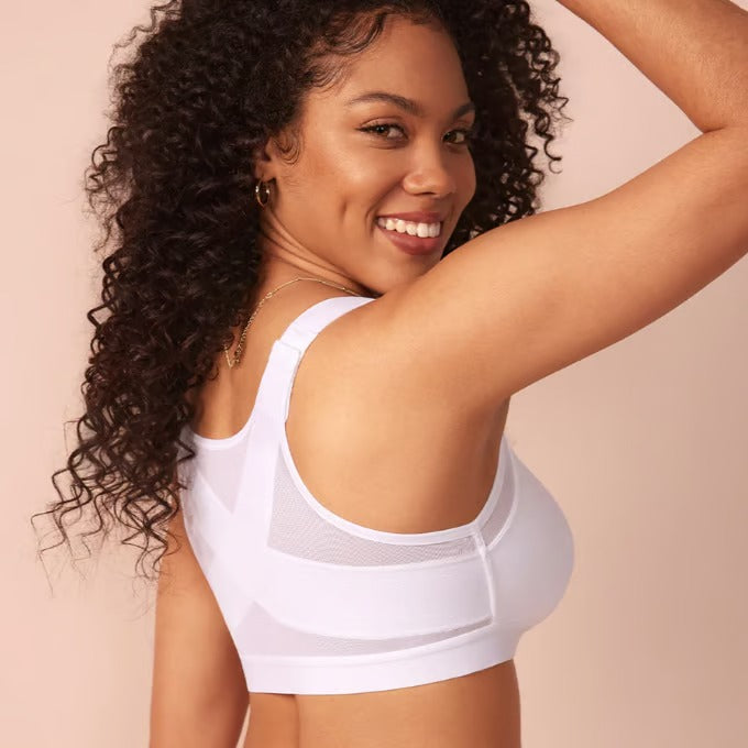 🔥LAST DAY 50% OFF--Front closure design, easy to put on and take off,Multifunctional Support Shaping Posture Corrector Wireless bra (with adjustable shoulder straps)