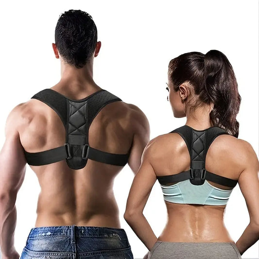 1pc Back Brace Posture Corrector for Women And Men - Adjustable Upper Back Support And Shoulder Back Brace for Neck, Clavicle, Shoulder, Back Posture Support - Breathable and Comfort