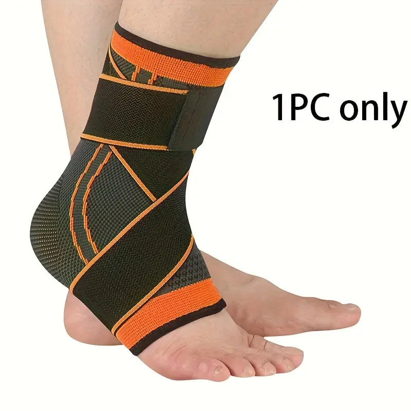 1pc Adjustable Ankle Support Brace -Compression Wrap with Secure Straps for Foot & Heel